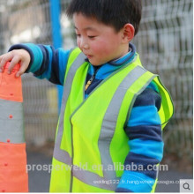 2015 Gilet enfant réfléchissant le plus populaire avec norme EN20471 et CE, clapet réfléchissant, gilet réfléchissant